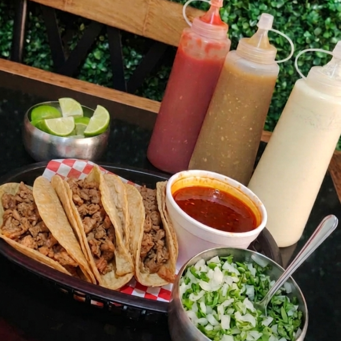 Trío de Adobada + Consomé (El Favorito)