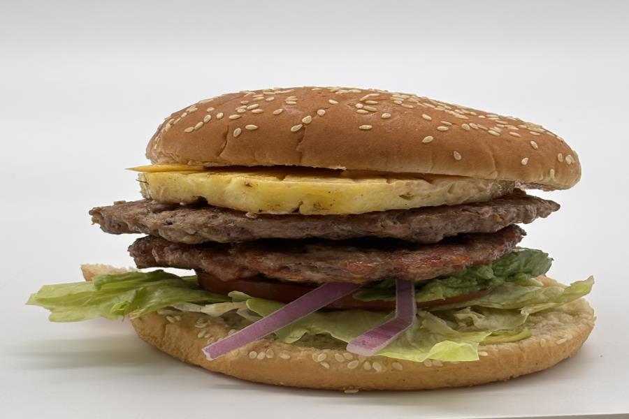 HAMBURGUESA HAWAIANA DOBLE CARNE