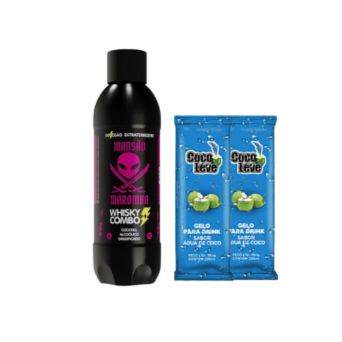 1 Garrafa 1L + 2 Gelos de Coco + 2 Copos