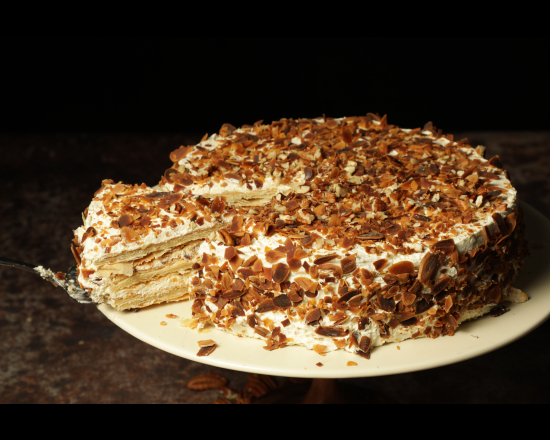 Pastel mil hojas almandra