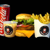 Combo 4 (Hamb.gde + papas + ensalada + bebida)