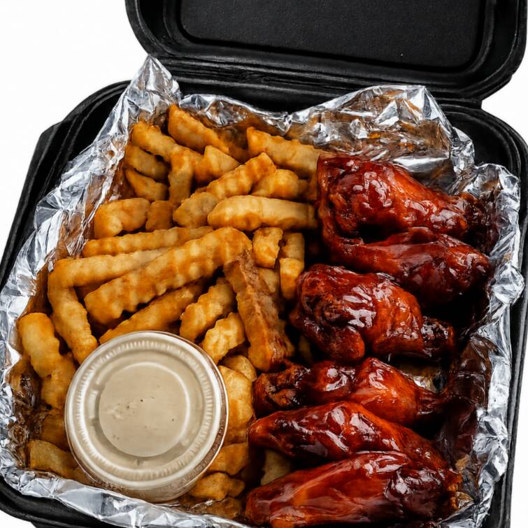Alitas y Papas Fritas