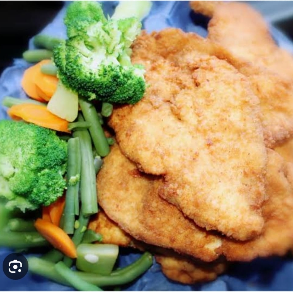 Milanesa de Pollo con Verduras