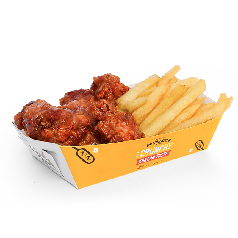 Pollo Frito Yangnyeom con Papas Fritas