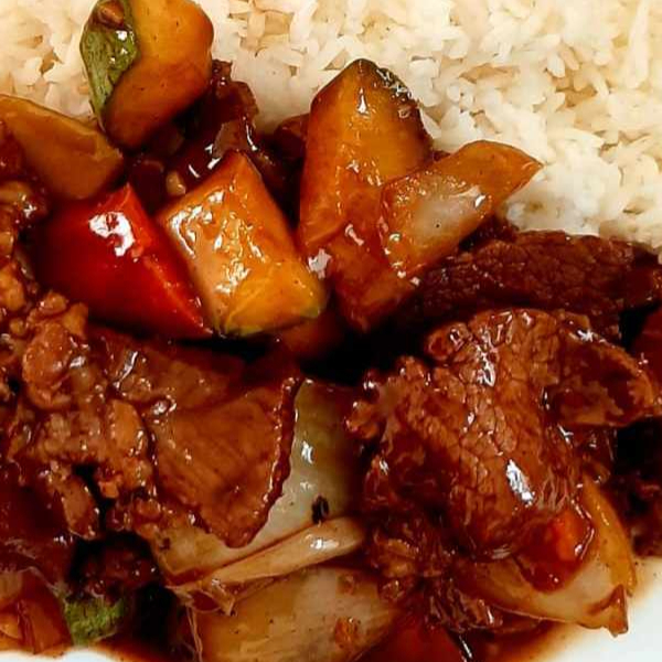 Arrachera de Res en salsa de Ostión