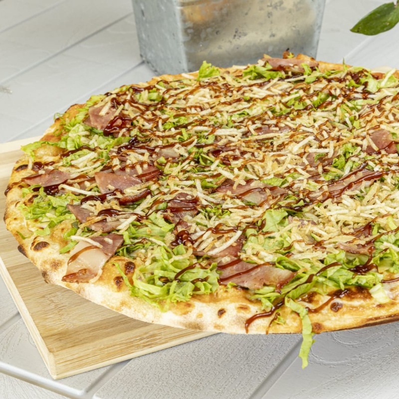 Pizza Especial Burger al Vuelo 35 cm 8 Porciones