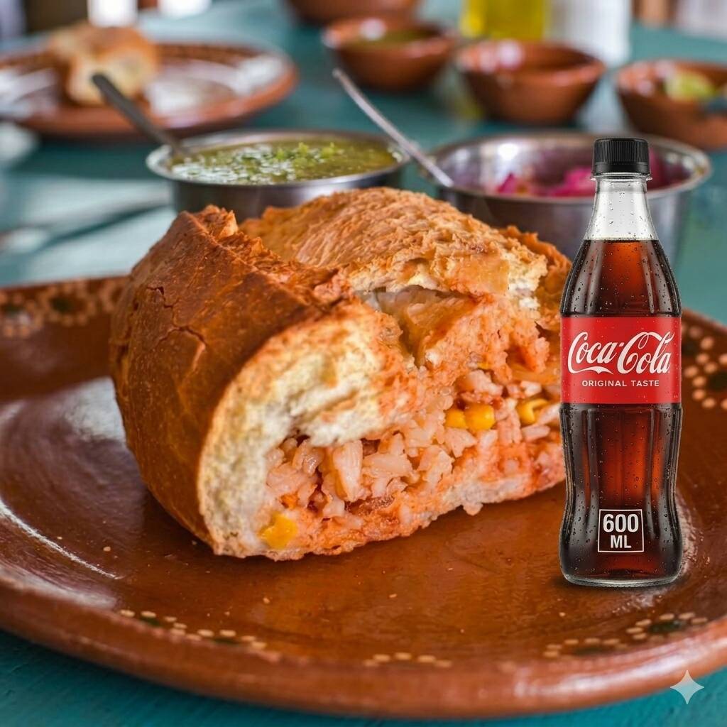 2 Bolillos + 2 Refrescos. 🔥
