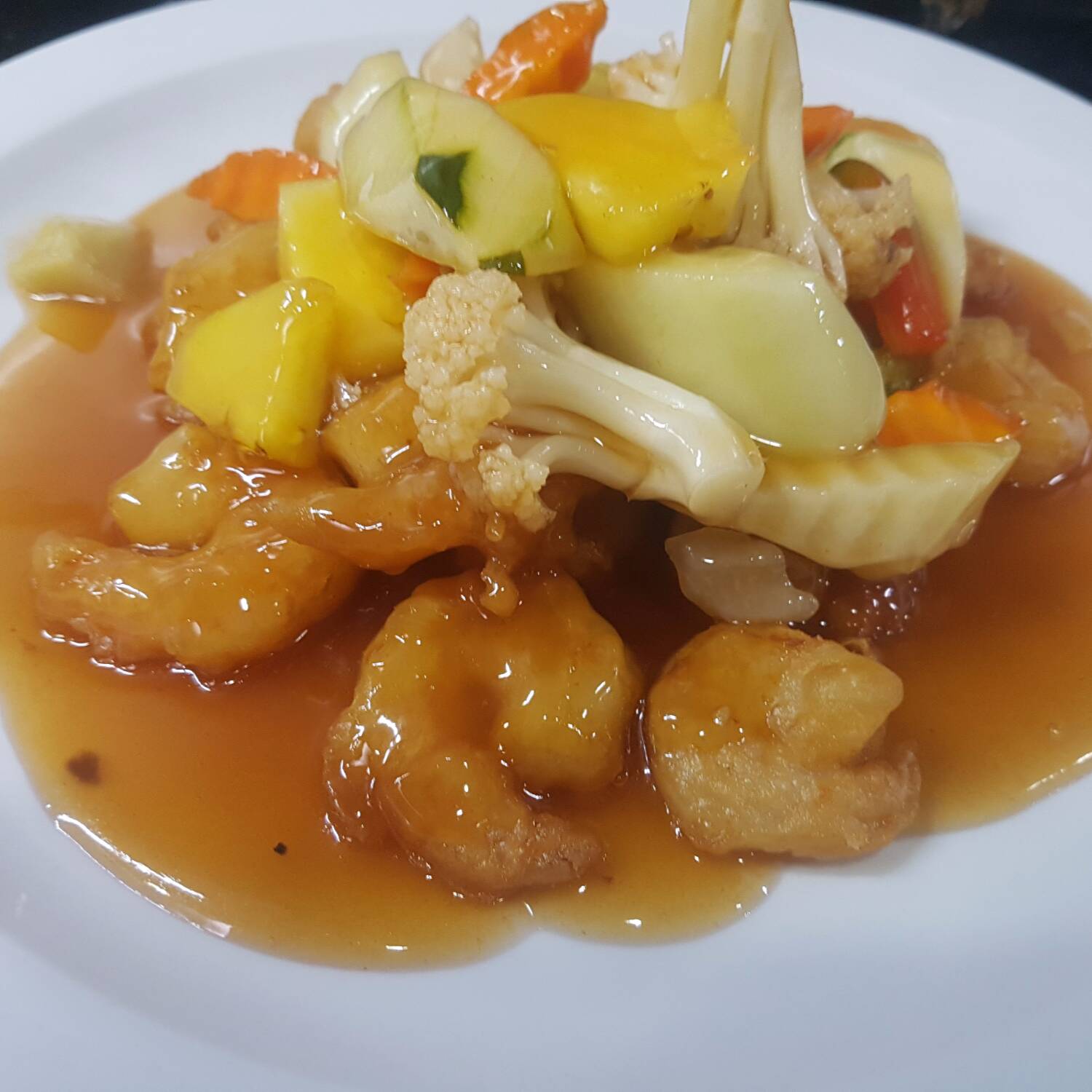 Camarón en Salsa Agridulce