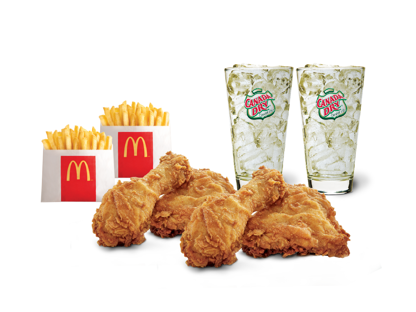 2 Pollo McCrispy®2 pz, 2 McPapas® Pequeñas y 2 Bebidas Pequeñas