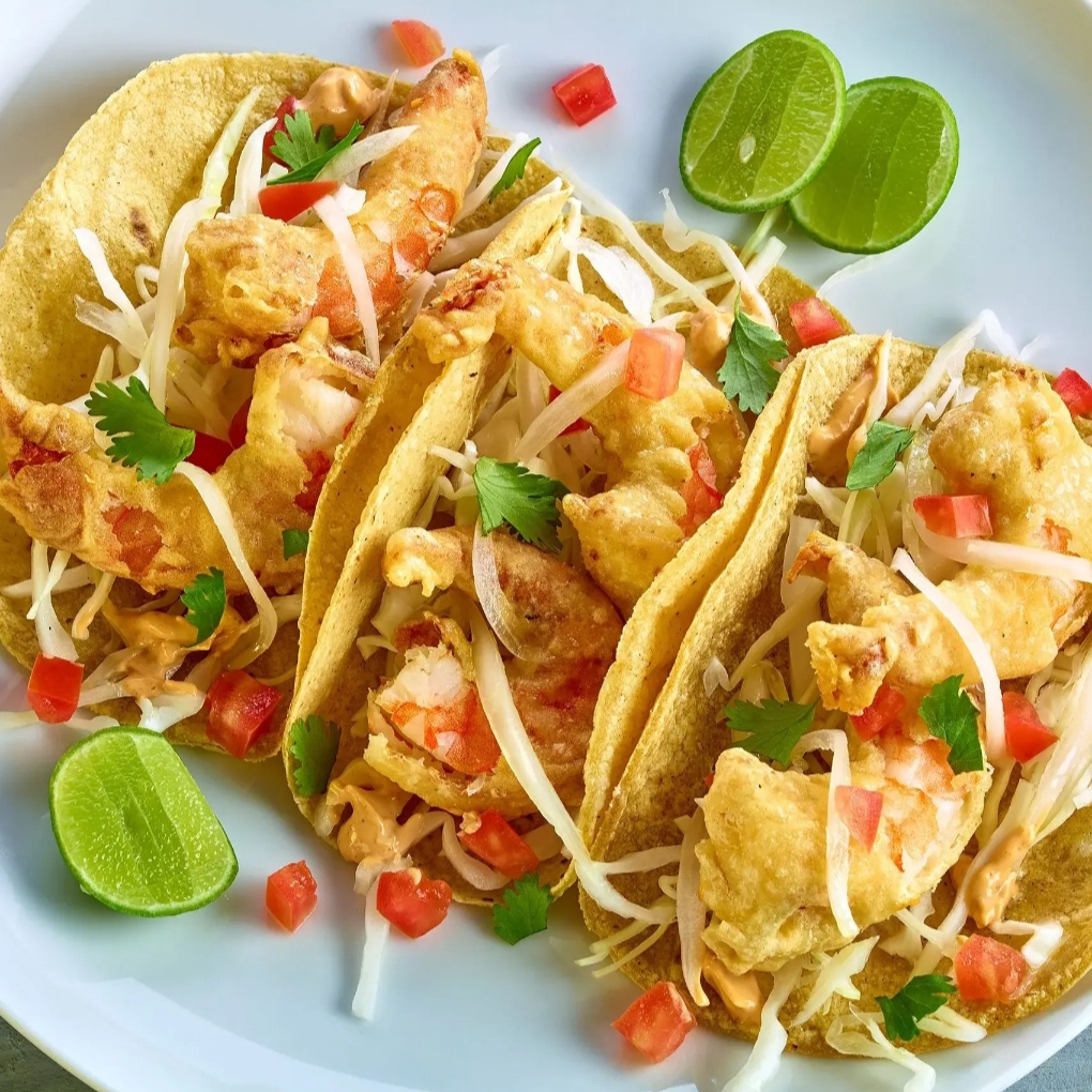 3 TACOS CAMARON 1 SODA