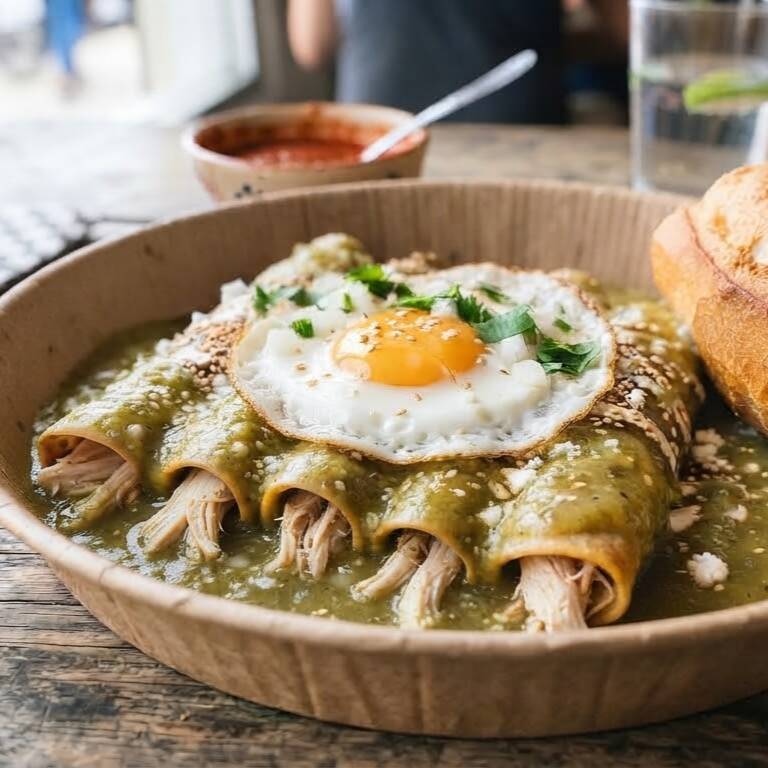 1/2 Orden de Enchiladas Huevo Estrellado