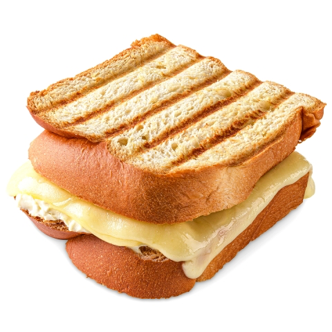 Muçarela, queijo parmesão e requeijão no pão artesanal. Lindo