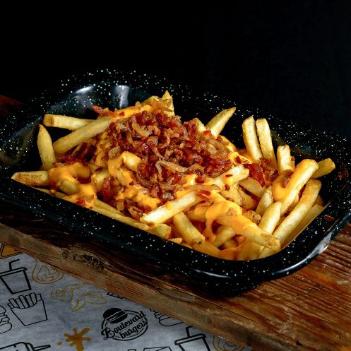 Papas con Queso y Tocino