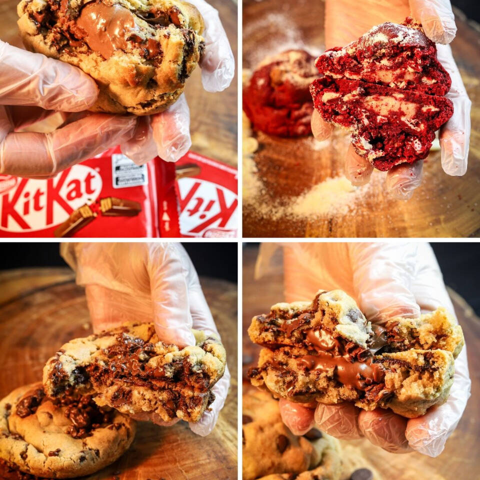 Ideal pra compartilhar e aproveitar sem economizar no sabor 🤤 4 cookies recheados, crocantes por fora e extremamente cremosos por dentro. Mais quantidade, mais vantagem e muito mais satisfação 🍪🔥