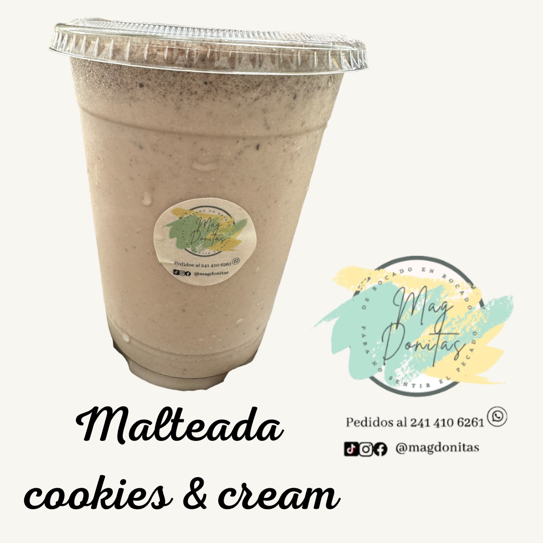 Malteada de Cookies and Cream