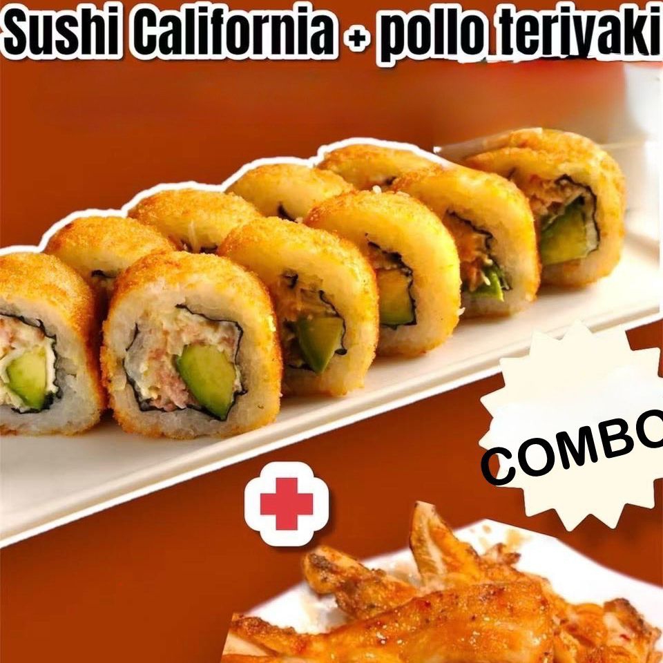 Combo Sushi California+ Filete Pollo Teriyaki