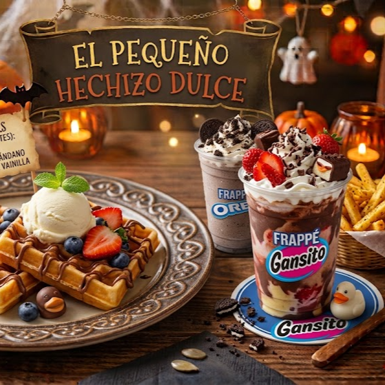 Waffles & Brebaje Gansito