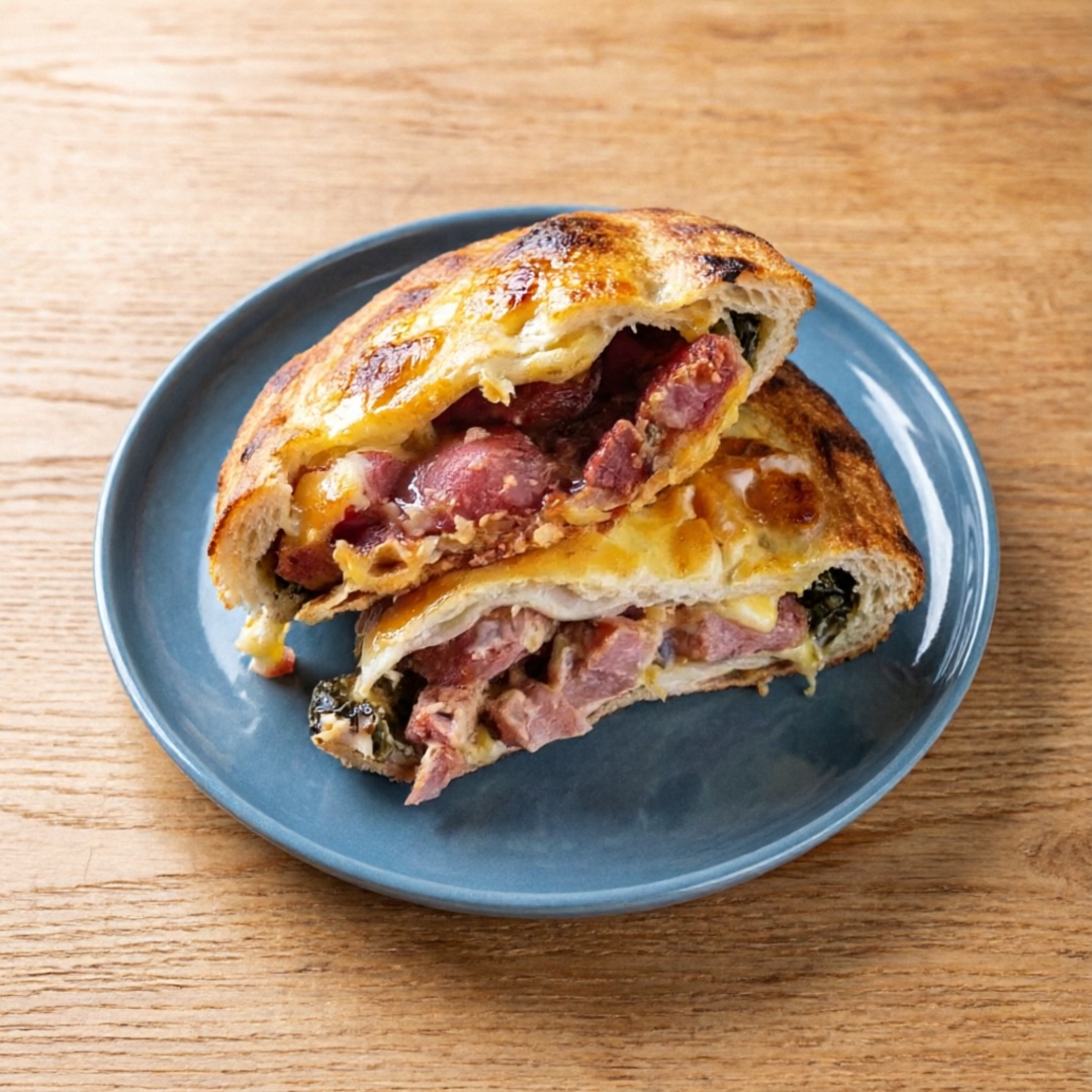 Calabresa e queijo mussarela.