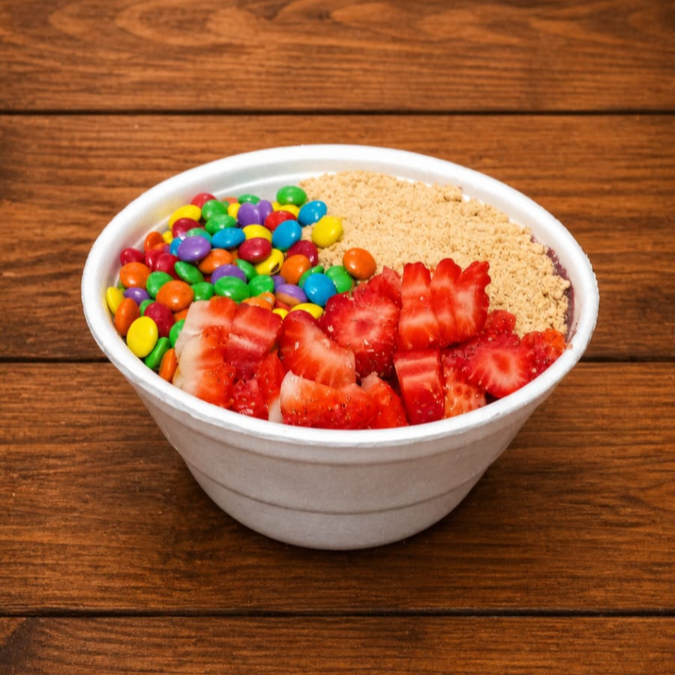 Açaí super cremoso na marmita de 500 ml você pode adicionar 3 complementos de sua escolha enviados no topo da sua marmita