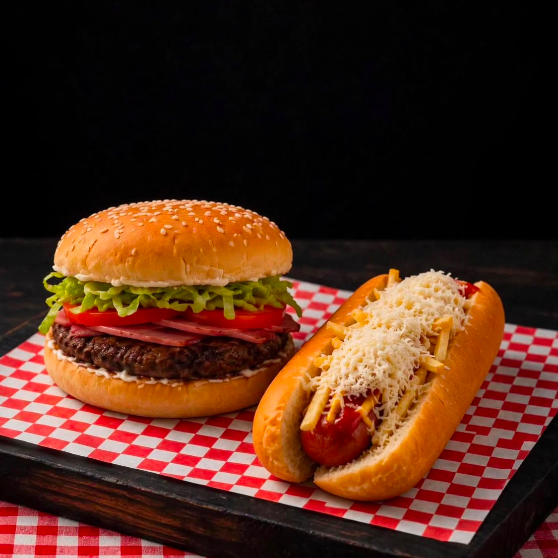 Hamburguesa De Res + Hot Dog