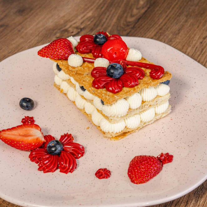 Milhojas de Frutos Rojos
