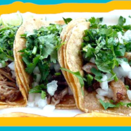 Taco de arrachera de res
