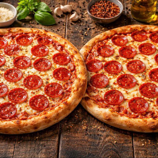 2 PIZZAS DE PEPPERONI 12"