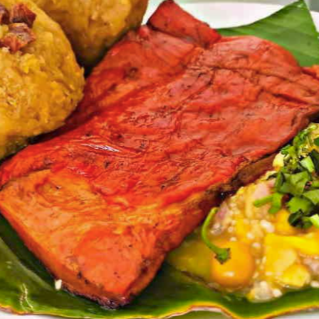 Tacacho con Cecina + Bebida Amazonica