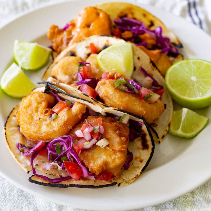 TACOS DE CAMARON 3 PIEZAS