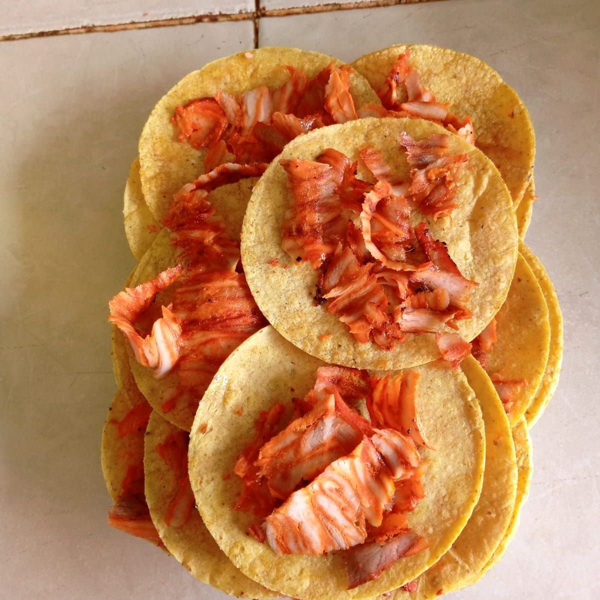 Tacos de pastor de maiz