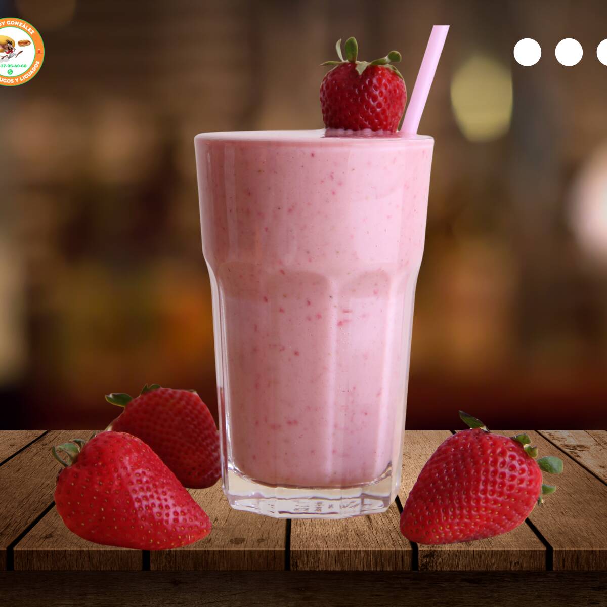 Licuado de Fresa (1/2 Litro)