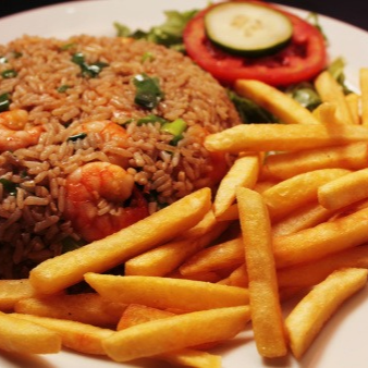 arroz con camarones