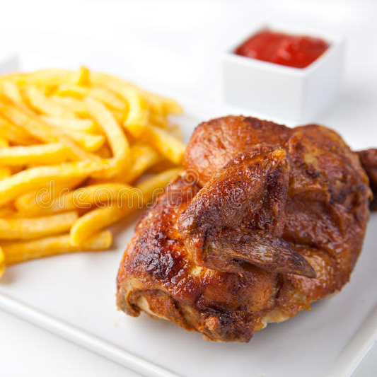 MEDIO POLLO BRASA + VINO SANTIAGO QUEIROLO