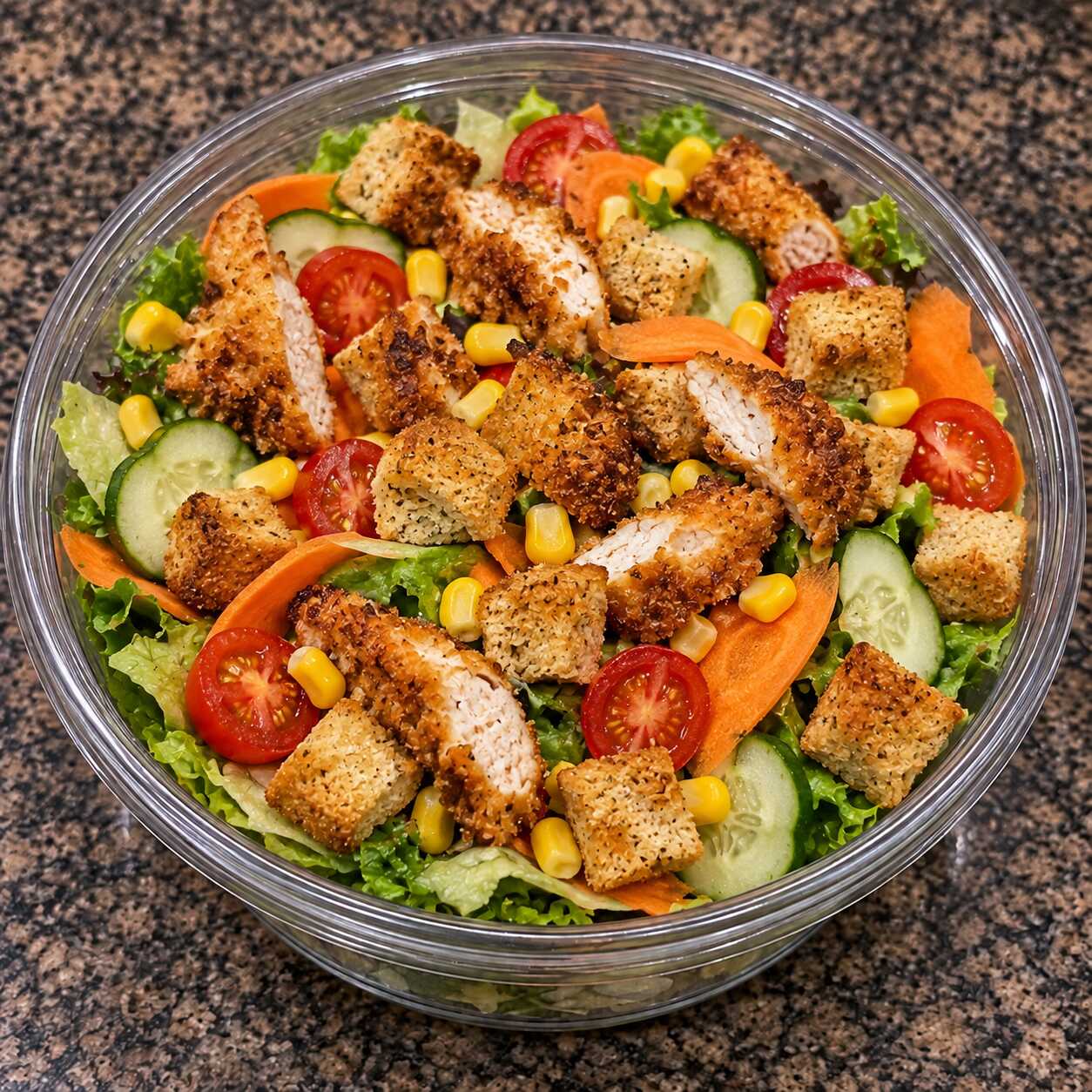 Terça-feira com muito sabor e crocância! Aproveite 2 deliciosas Saladas de Frango Crocante, frescas e bem servidas, acompanhadas de 2 refrigerantes de 200ml bem gelados. Uma combinação completa e caprichada para deixar sua terça ainda melhor!