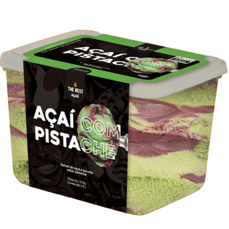 Uma combinação surpreendente e irresistível! O Açaí com Pistache une a cremosidade marcante do nosso açaí premium com o sabor sofisticado do pistache. O resultado é uma experiência única: refrescante, intensa e com um toque levemente amanteigado que conquista em cada colherada.