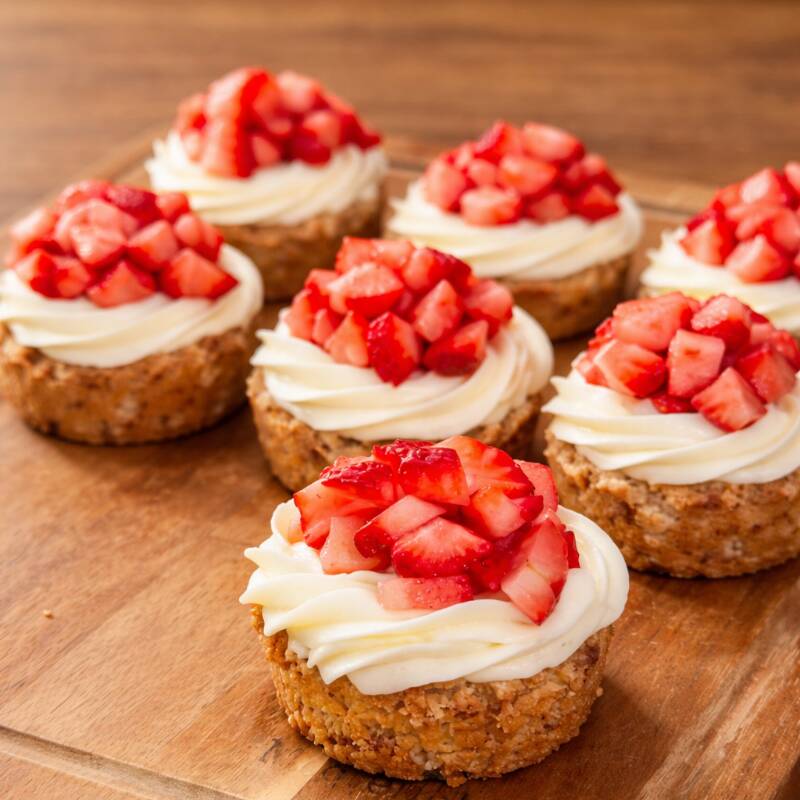 Mini Mostachones de Fresa Natural 🍓 (Caja 6 Pzas)