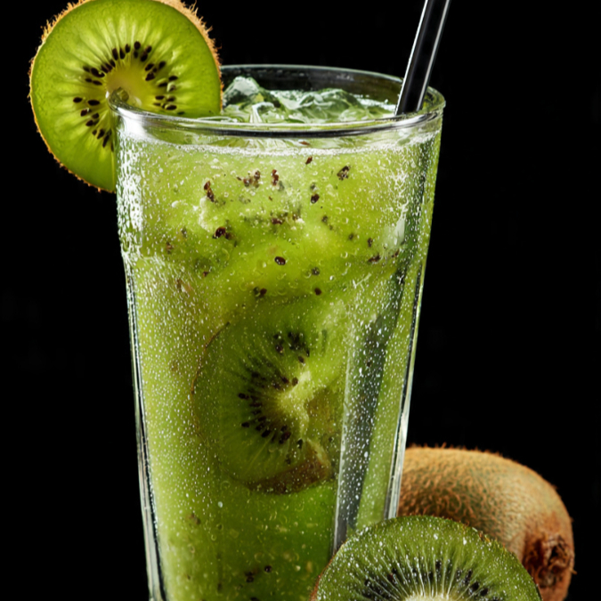 Água, Kiwi, Açúcar, Gelo.