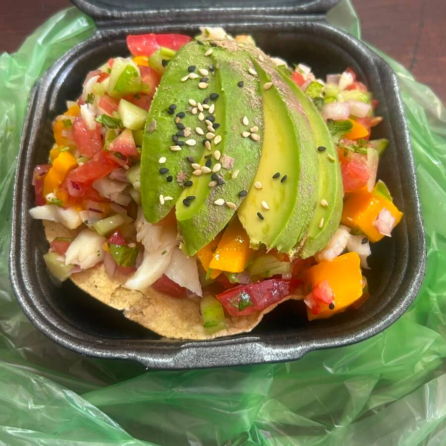 TOSTADA DE CEVICHE DE PESCADO
