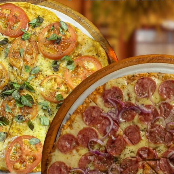 02 PIZZAS GRANDES, sendo o1 no CALABRESA e a outra no sabor MARGUERITA COM PREÇO ESPECIAL