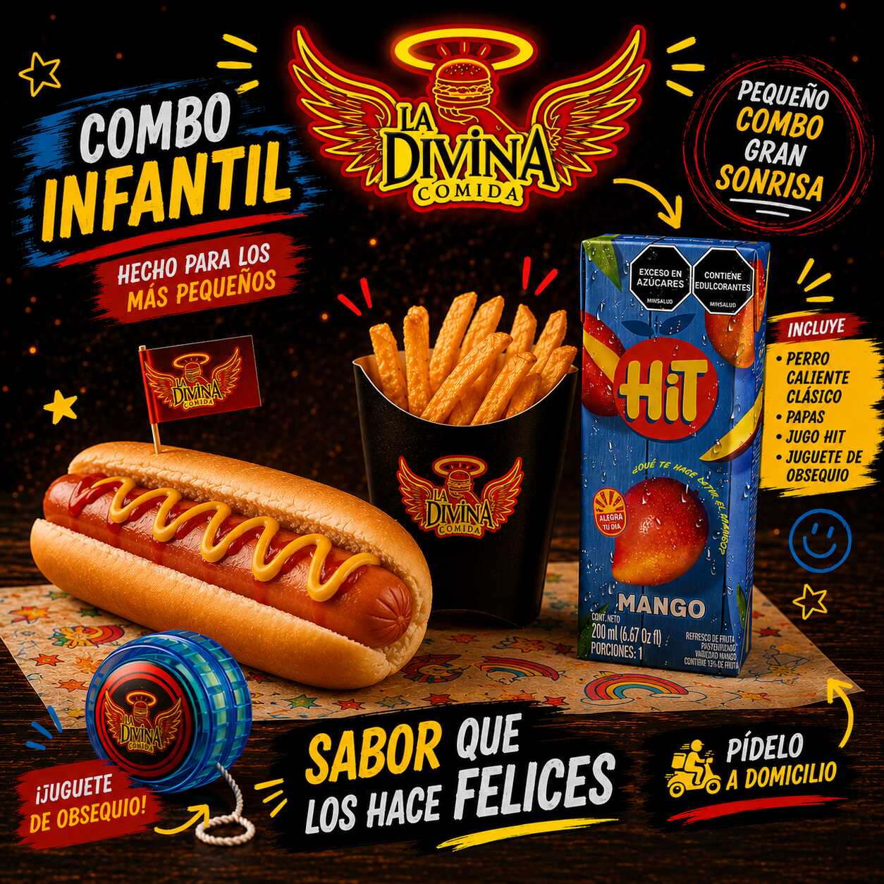 MENU INFANTIL PERRO CALIENTE CLASICO