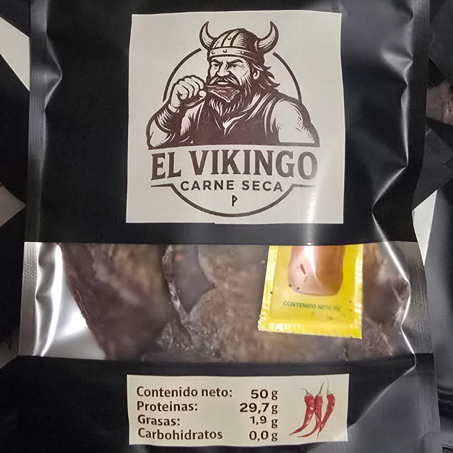 CARNE SECA 100% DE RES EL VIKINGO 50GR
