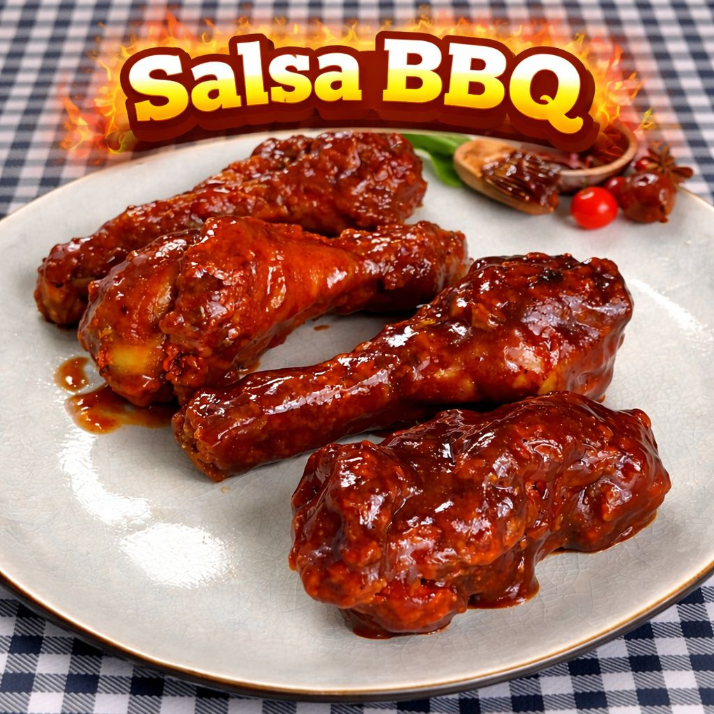 1 Kg de Pollo Empanizado Bañado en Salsa BBQ
