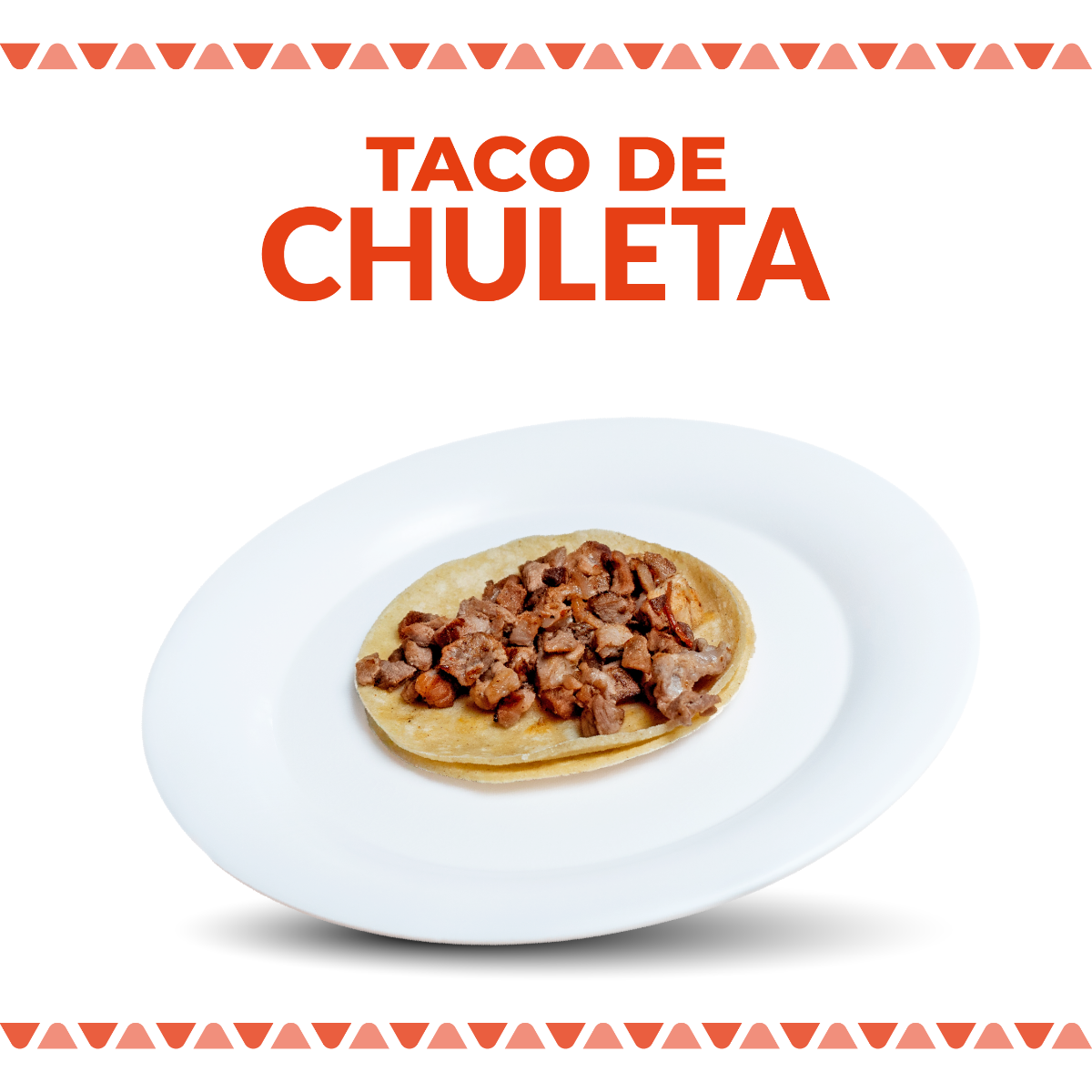 Taco de Chuleta en tortilla de Maiz 1 pza