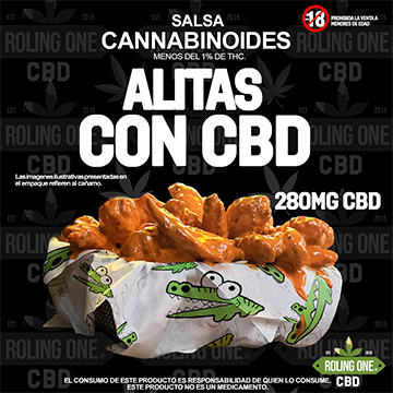 Alitas con 280 mg de CBD