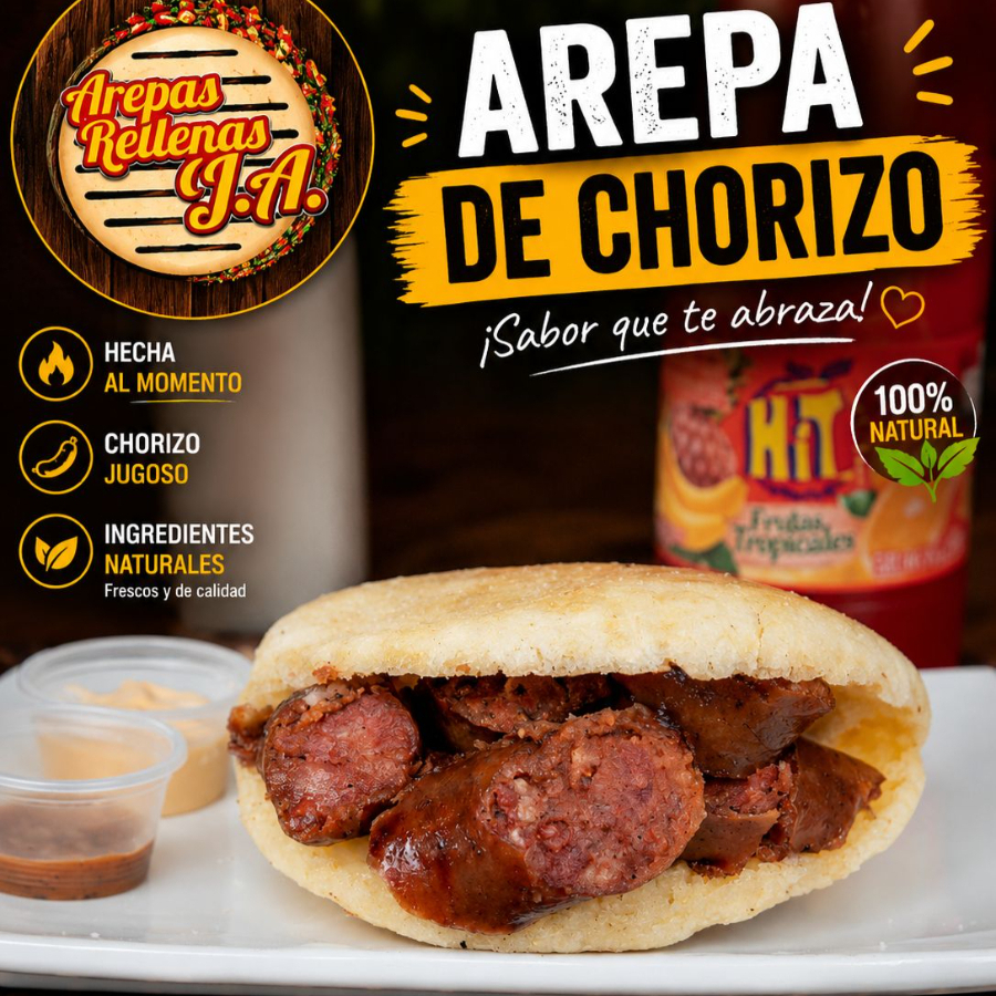 Arepa Queso Chorizo