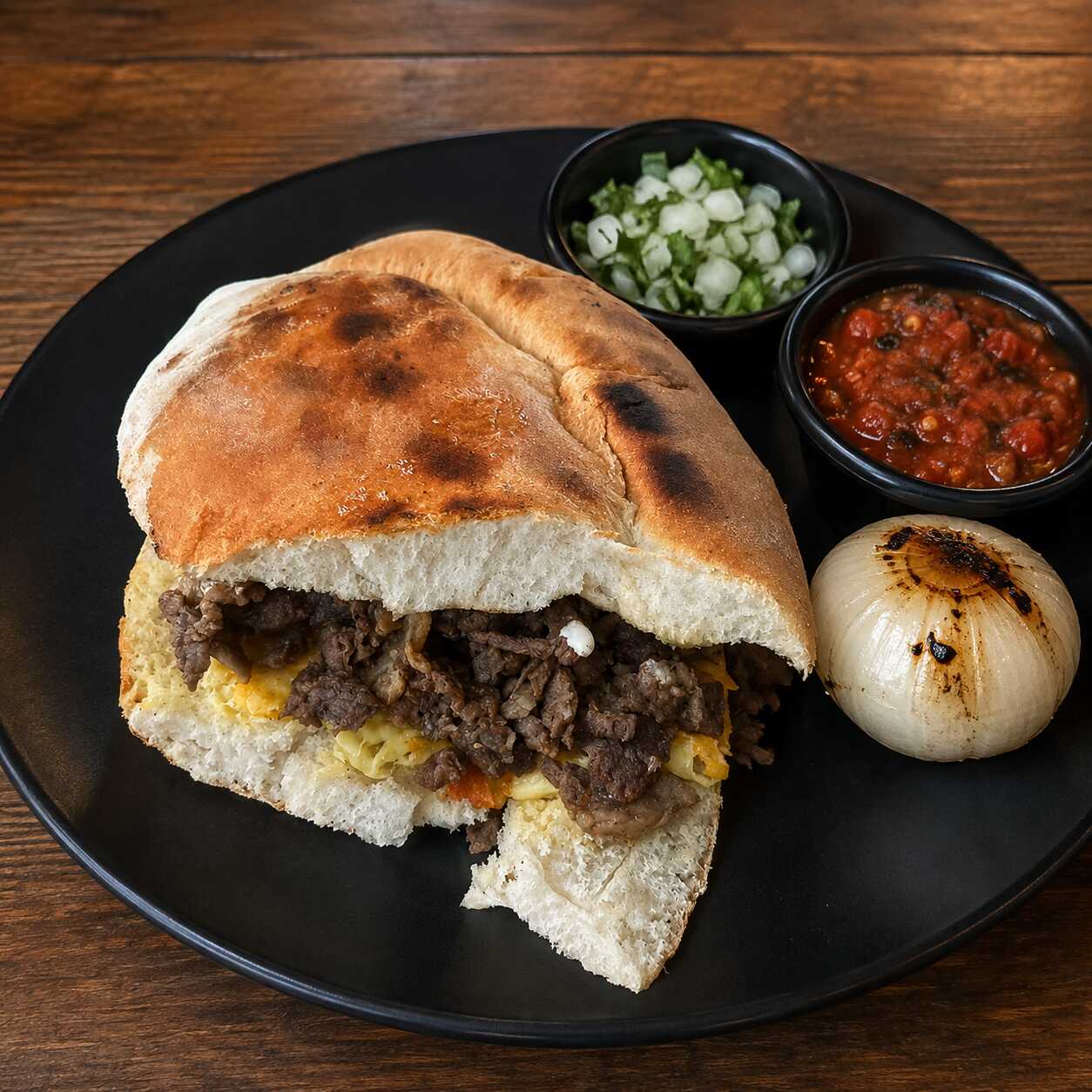 Lonche de carne asada