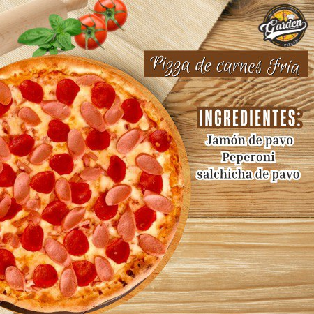 1 Pizza Familiar de Carnes Frias