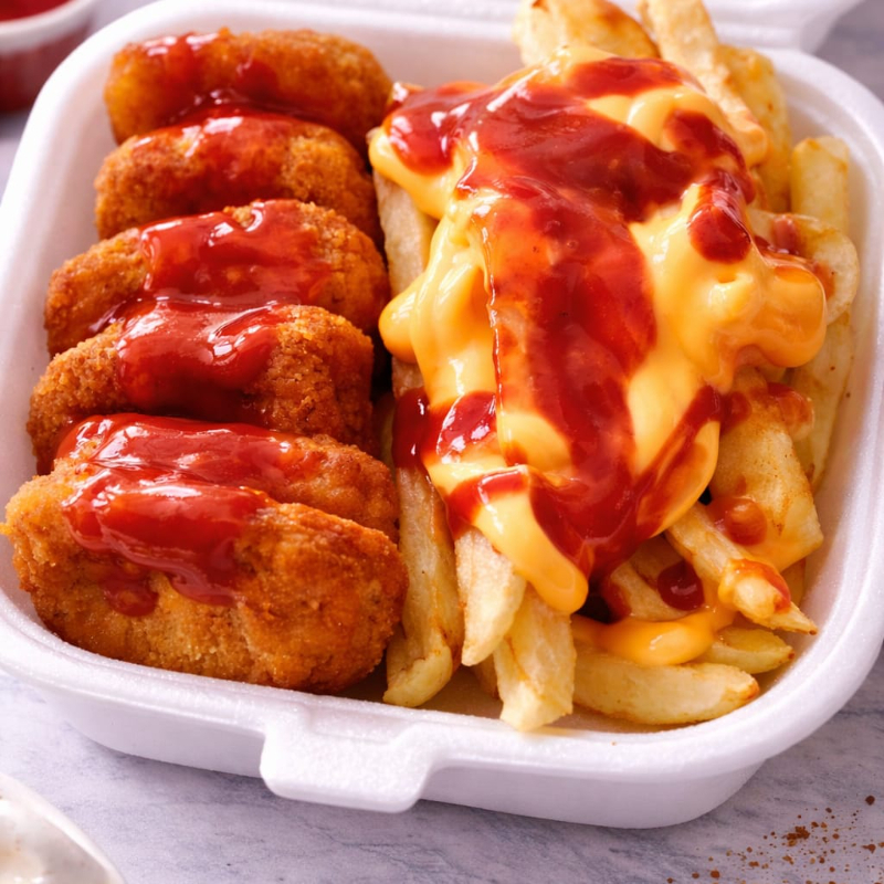 Papas con Nuggets