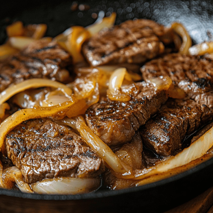 Arroz branco soltinho, feijão carioca temperado, bife acebolado suculento, farofa crocante da casa, batata frita douradinha e salada fresca do Dia. Uma combinação que agrada em cheio!