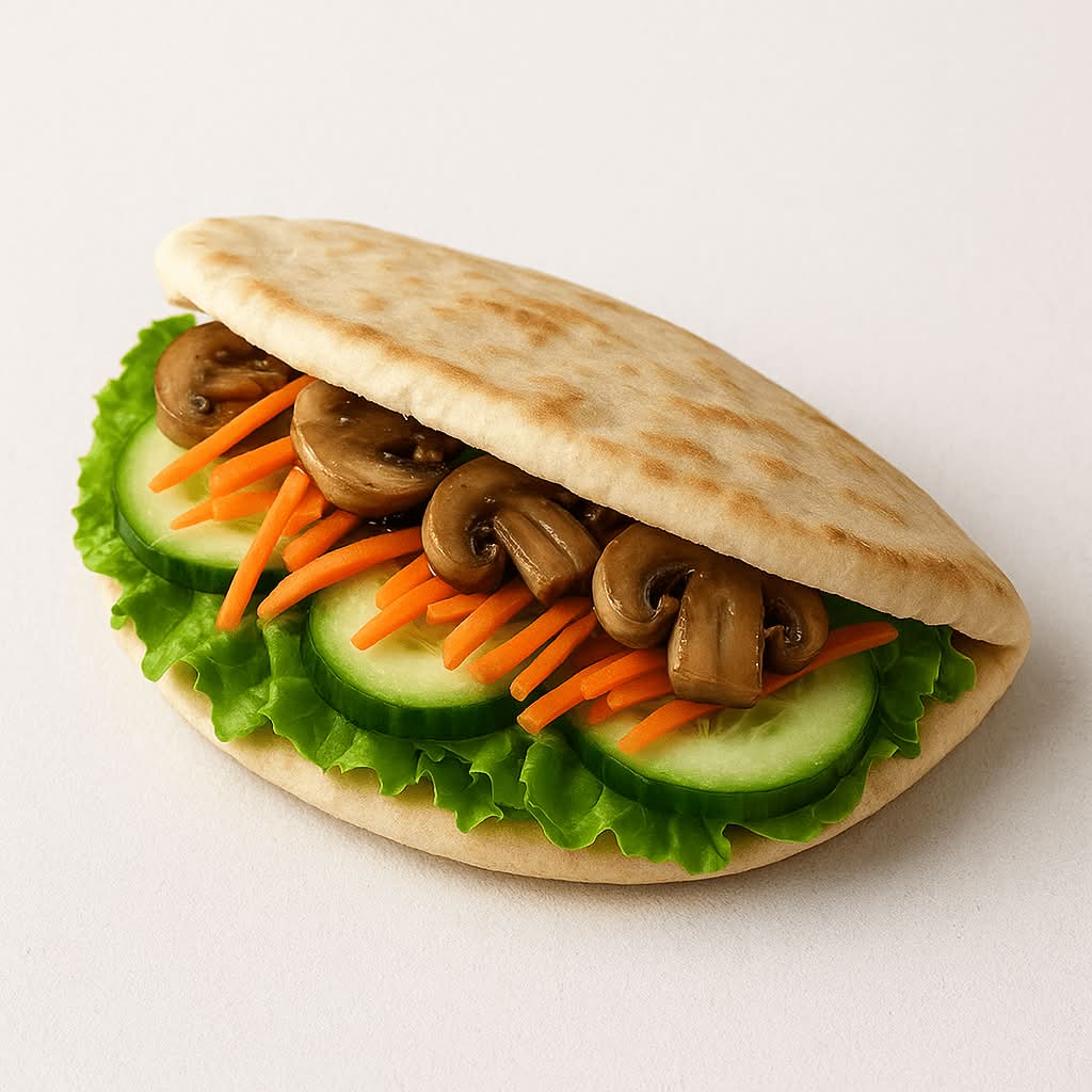 Taco árabe vegetariano